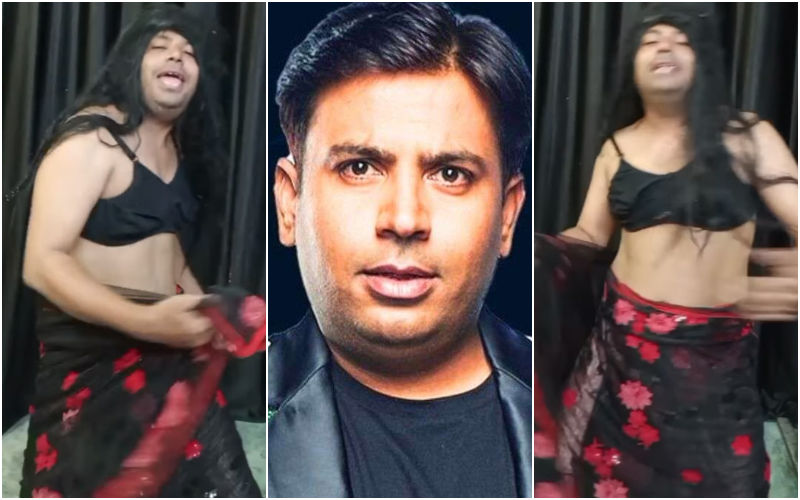 Puneet Superstar Dances To Shah Rukh Khan-Kajol's 'Suraj Hua Maddham' Wearing Bra And Saree In New Cringe Video-WATCH