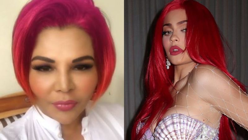 Rakhi Sawant's Hair Looks Like A Tacky Version of Kylie Jenner's Red Hair; Gets Trolled For Her Experiment-VIDEO