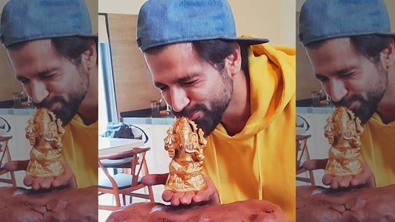 Ganesh Chaturthi 2020: Rithvik Dhanjani Sculpts An Eco-Friendly Idol With Clay; Gushes Bappa Is 'On His Way' - PIC