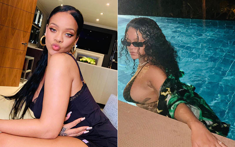 Rihanna Goes Midnight Swimming In The TINIEST FENTY BIKINI Ever – See Pictures