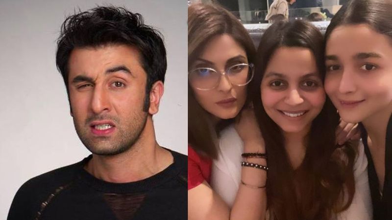 Ranbir Kapoor’s Expressions Are Unmissable As He Is Flanked By His Girls Alia Bhatt, Riddhima Kapoor, Shaheen Bhatt At A Family Gathering– PICS