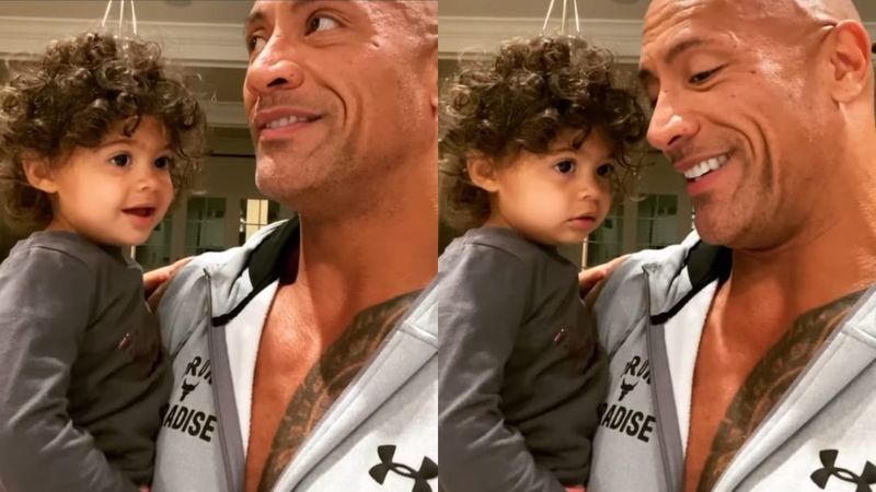 Dwayne Johnson AKA The Rock Makes His Baby Girl Say ‘Daddy’s The Best,’ But She Roots For Mumma Instead – VIDEO