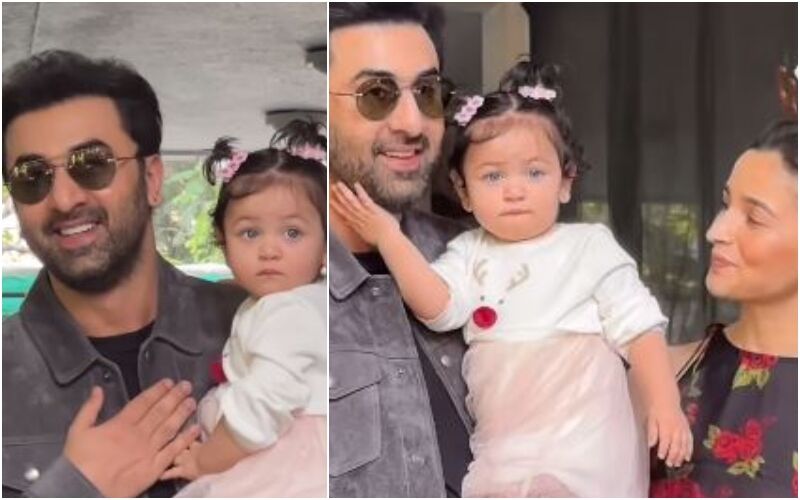 OMG! Ranbir Kapoor-Alia Bhatt REVEAL Daughter Raha's Face To The World; Take A Look At Little Munchkin's Paparazzi Debut - WATCH