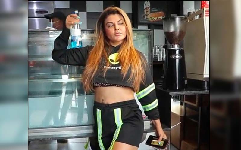 Bigg Boss 14's Rakhi Sawant Sings 'Go Corona Go' And Sprays Sanitizer On Paparazzi; 'Corona Nikal Jaa Yaha Se'