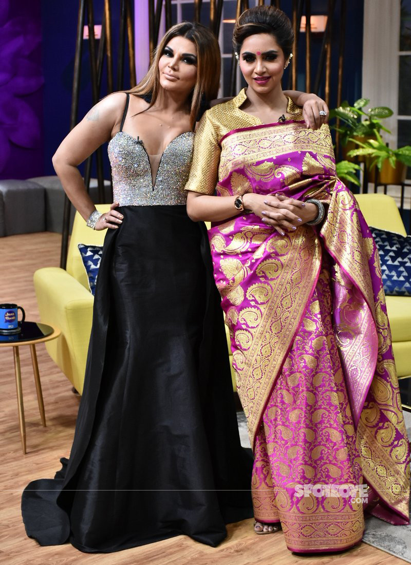 Rakhi Sawant and Arshi Khan On Zee TVs Chat Show JuzzBaatt