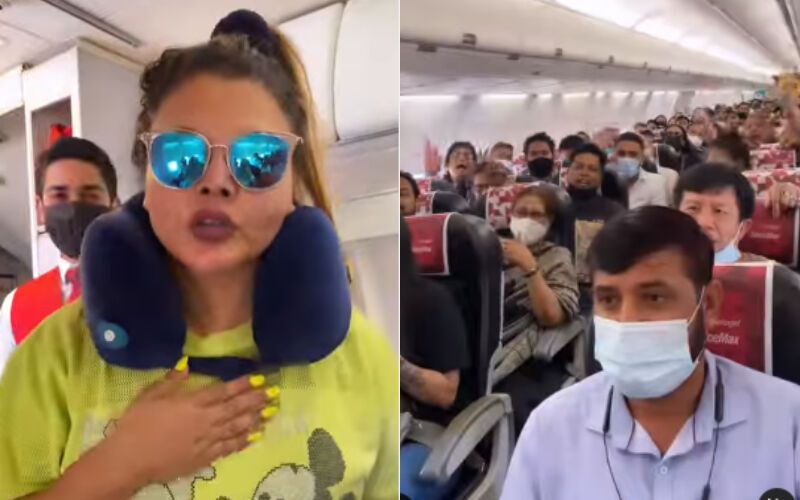VIRAL! Rakhi Sawant Leaves Flight Co-Passengers In Shock As She Says She Wants To Fly The Plane; Jokes, ‘If You Feel Hot, Just Open The Windows’