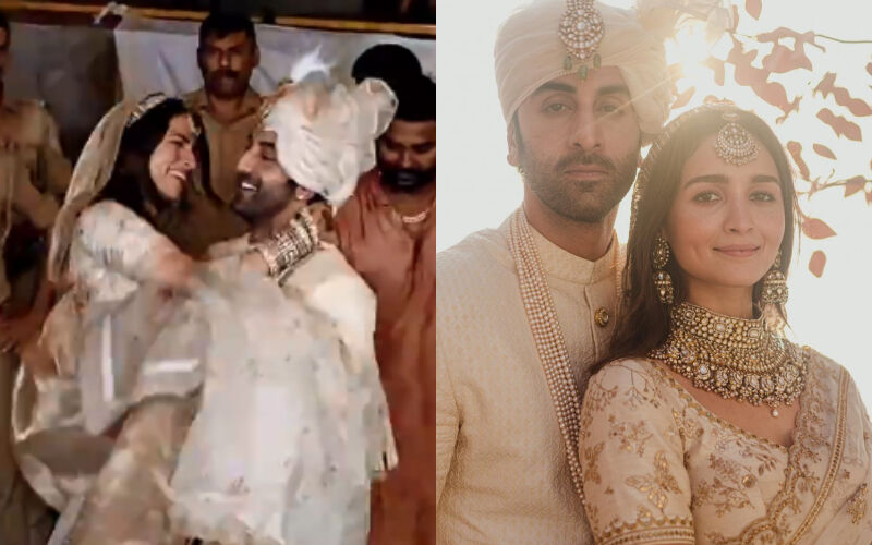 Ranbir Kapoor-Alia Bhatt Make FIRST PUBLIC Appearance As A Married Couple, Actor Carries His Wifey In Arms As They Dance Together -SEE VIDEOS