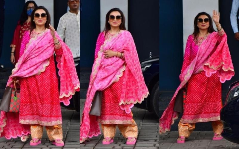 WHAT? Rani Mukherjee Wears Bathroom Slippers Over Salwar Kameez; Netizens Ask Her To Hire A Better Stylist-READ BELOW