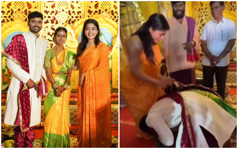 Rashmika Mandanna Blesses Her Assistant Sai And His Wife As They Touch Her Feet! Newly Wed Couple Touches Actress’ Feet! WATCH VIRAL VIDEO