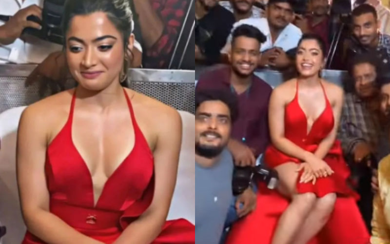 Rashmika Mandanna Gets TROLLED For Wearing A Sexy Red Dress While Posing With Paps: ‘Why Wear Such Dress You Can’t Even Sit In Properly’ -See VIDEO