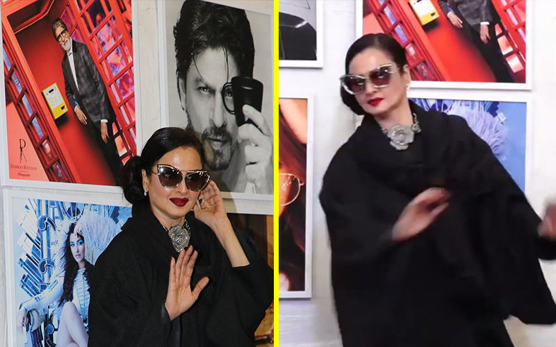 Rekha Accidentally Poses In Front Of Amitabh Bachchan’s Photo And Here’s What Happened When She Realised It- Epic Video!