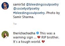 Richa Chadhas comment