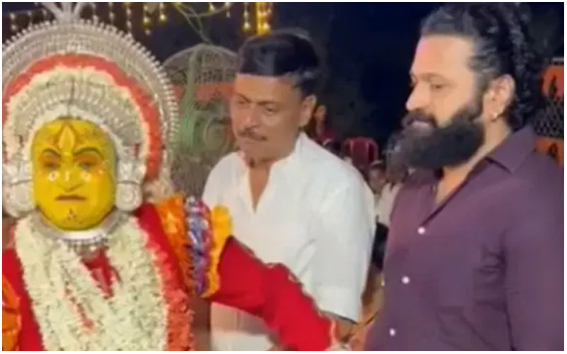 Rishab Shetty Seeks Blessings Of Panjurli Daiva As He Attends Bhoota Kola Festival Before Starting ‘Kantara 2’ Shoot-WATCH