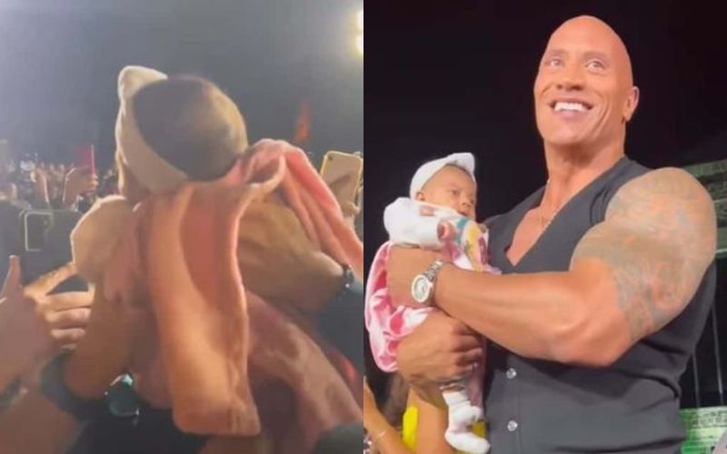 Black Adam: Man Passes Baby Girl To Dwayne Johnson Through Large Crowd; Internet Is Freaked Out Over VIRAL Video-WATCH!