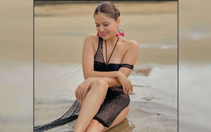 Rubina Dilaik Slips Into A Black Monokini Setting The Internet Ablaze; Abhinav Shukla Drops A Fiery Comment