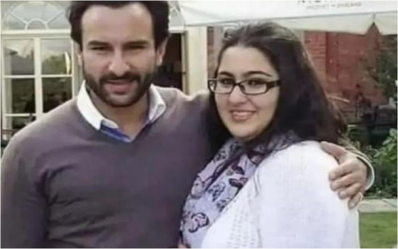 An Old PIC Of Sara Ali Khan In 96 Kgs Posing With Her 'Abba' Saif Ali Khan Goes VIRAL; Netizens Are Shocked Over Her Major Body Transformation