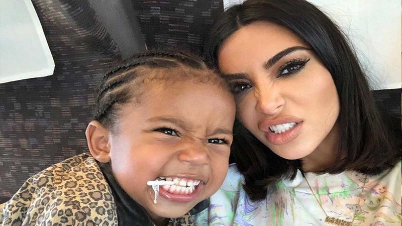 Kim Kardashian Frightens Son Saint West By Using A Creepy Spider Filter On Social Media- Watch Video