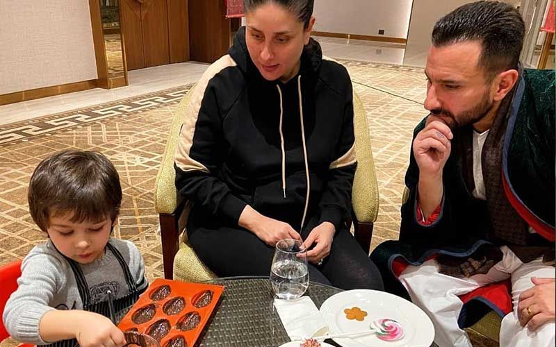 Taimur Ali Khan Aka ‘Master Chef Taimur’ Enjoys A Culinary Session; Tim Tim Makes Chocolate Egg Shells With Mom Kareena Kapoor Khan And Dad Saif Ali Khan