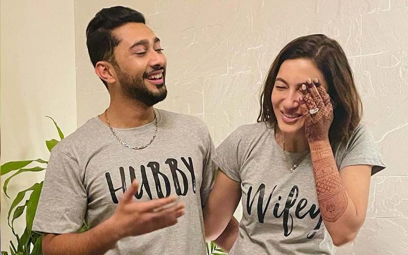 Gauahar Khan Shares Fun Pics With Zaid Darbar From Wedding; It's A Role Reversal As Wifey Picks Up Hubby In Her Arms