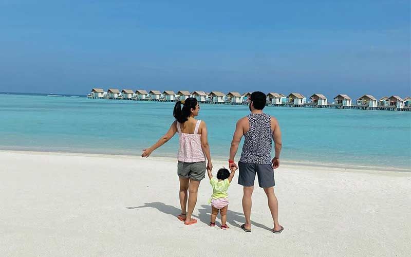Ankita Bhargava Shares A Family Picture With Karan Patel And Daughter Mehr From Maldives Vacay; Reveals Why She Couldn’t Click Oh-So-Dreamy Pics