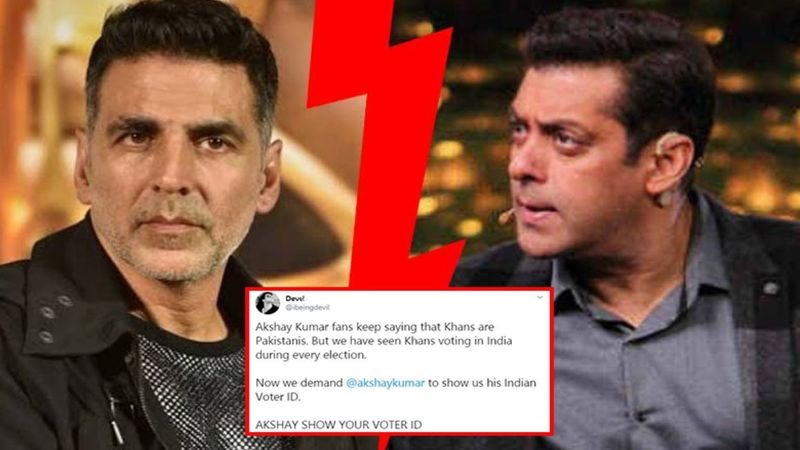 Akshay Kumar VS Salman Khan Twitter Fan Battle Intensifies As Khan's Fans Trend, 'AKSHAY SHOW YOUR VOTER ID'