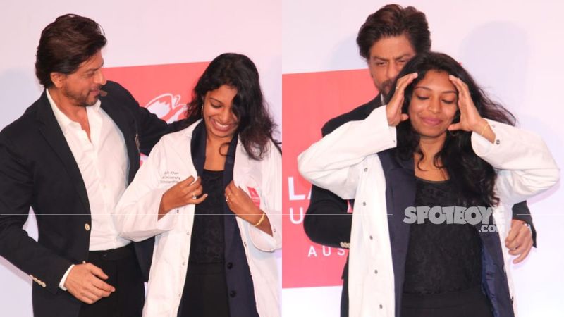 Shah Rukh Khan Hailed For His Gentlemanly Gesture; Helps A PhD Scholar As Her Hair Gets Stuck – VIDEO
