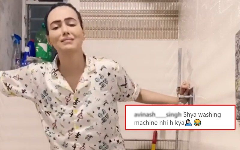 Sana Khaan Shares A Video Washing Clothes; Fans Flood Comments Section Asking 'Washing Machine Nahi Hai Kya'