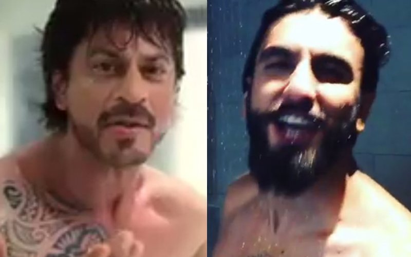 SRK, Ranveer Start A New Trend: The Social Media Shower