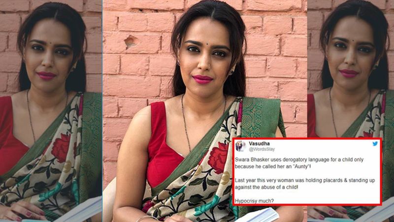 Swara Bhasker Slapped With A Legal Notice For Addressing A Kid Who Called Her Aunty As ‘Ch***ya’ And ‘Kamina’