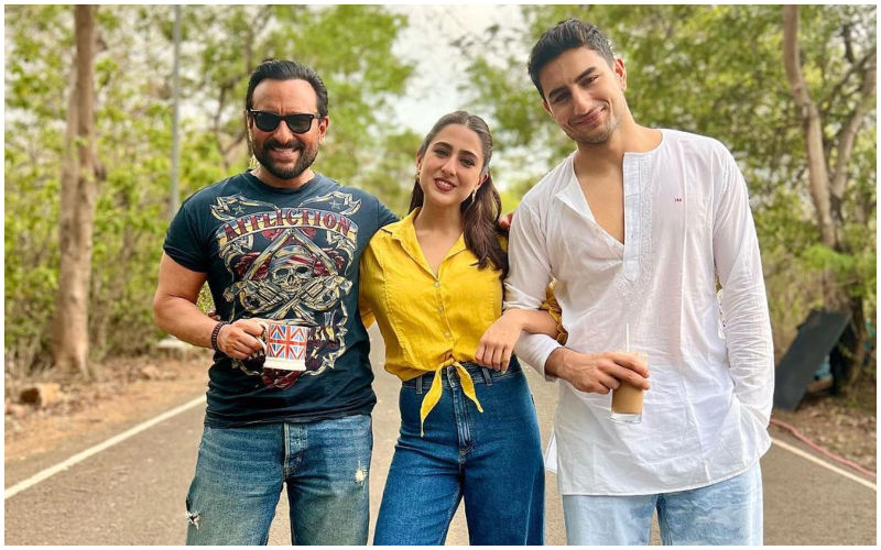 Saif Ali Khan BIRTHDAY: Sara Ali Khan And Ibrahim Ali Khan Declare Their Father 'Best Dad'; They Get Him Cake And Balloons On His Birthday-WATCH