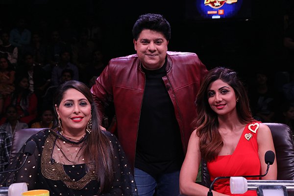 sajid khan on sets of super dancer2