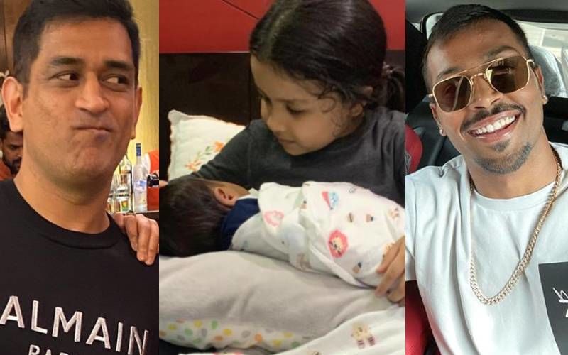 MS Dhoni's Wifey Sakshi Posts A Pic Of Little Ziva Holding A Newborn; Fans Are Confused If The Baby's Jr Hardik Pandya Or Jr Dhoni