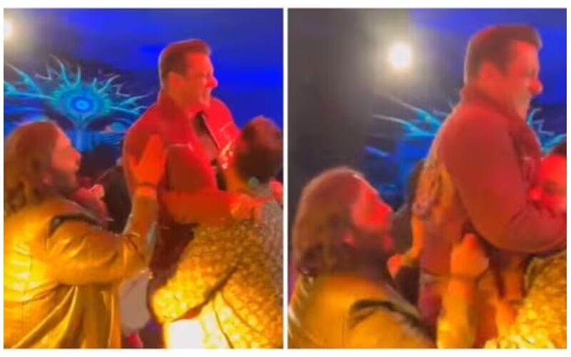 OMG! Anant Ambani Tries To Lift Salman Khan During Akon’s Live Performance; Takes Bodyguard Shera’s Help – WATCH