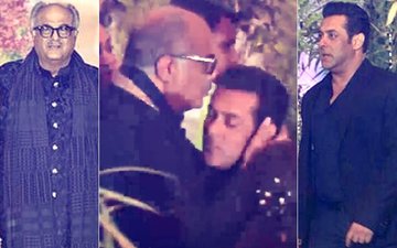 वीडियो: सलमान के लिए दिखा बोनी कपूर का प्यार माथे पर चूमकर किया स्टार का स्वागत