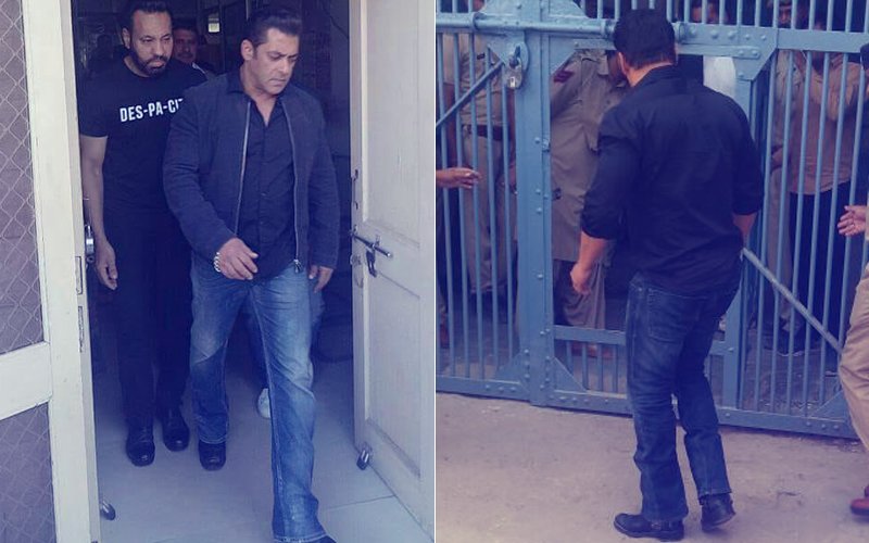 Pics & Video: Salman Khan Reaches Jodhpur Central Jail; Will Spend The Night In Prison