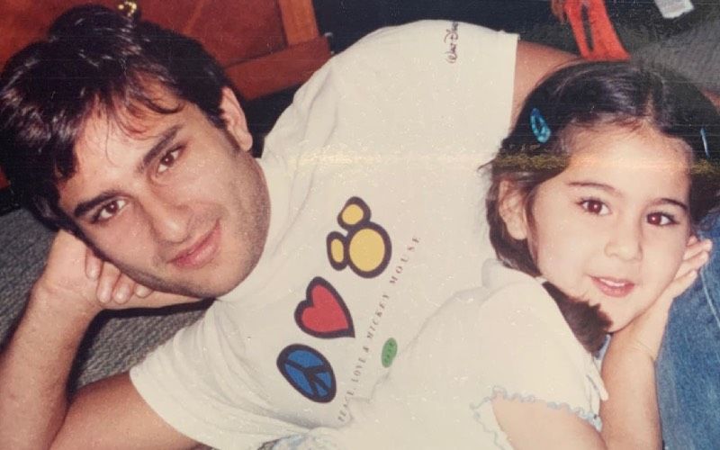 Sara Ali Khan Shares An Adorable Throwback Picture Of Herself With Abba Saif Ali Khan; Calls Him 'Personification Of Mickey Mouse'