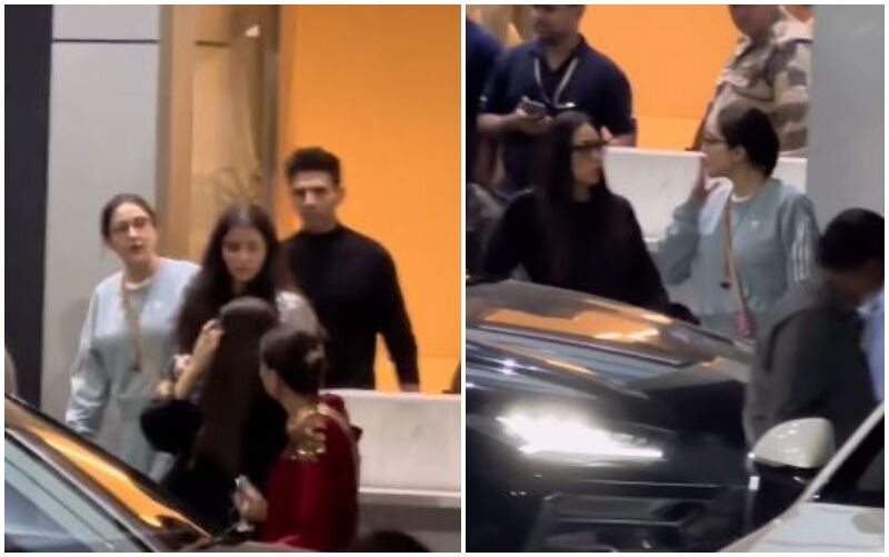 OMG! Sara Ali Khan Hugs Ex Kartik Aaryan, Gives Him A Flying Kiss In THIS Viral Video; Netizens Wonder Are They Back Together?