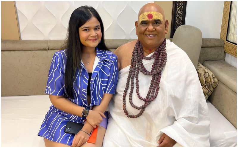 Saloni Daini Aka Chhoti Gangubai Poses With Baba Satish Kaushik For A Candid Click-SEE PIC