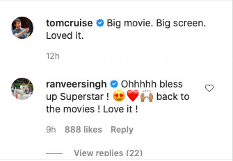 Ranveer comment