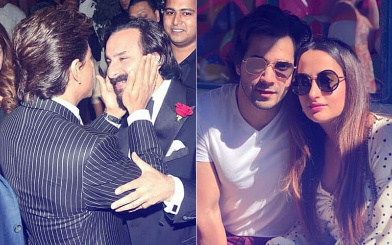Clicks Of The Day: Shah Rukh & Saif Ali Khan's Bromance; Varun Dhawan & Girlfriend Natasha Dalal Enjoy London Vacay