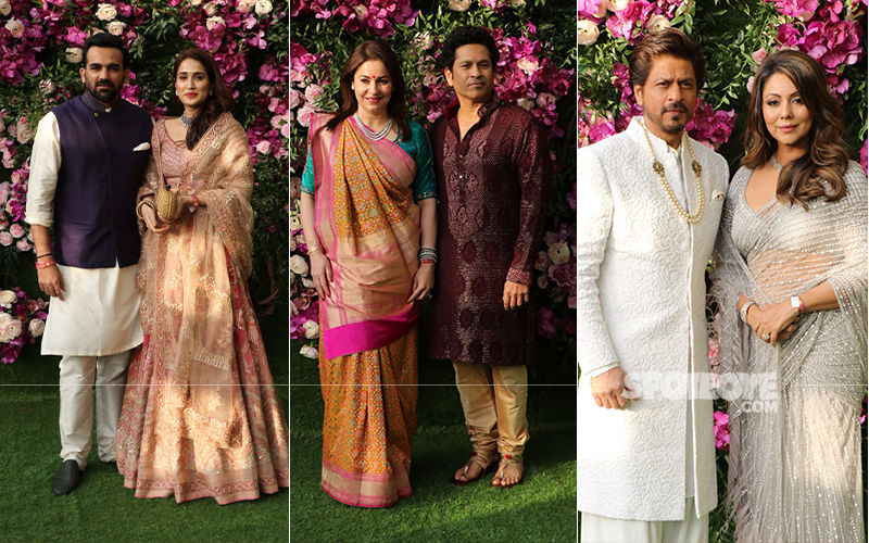 Akash Ambani-Shloka Mehta Wedding: Shah Rukh Khan, Sachin Tendulkar, Zaheer Khan Enter With Their Better Halves