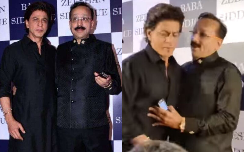 Baba Siddique Gets TROLLED For Making Shah Rukh Khan Feel Uncomfortable After He PUSHES Him To Pose For Paps At His Iftaar Party: ‘Ye Dhakka Kyu Dia