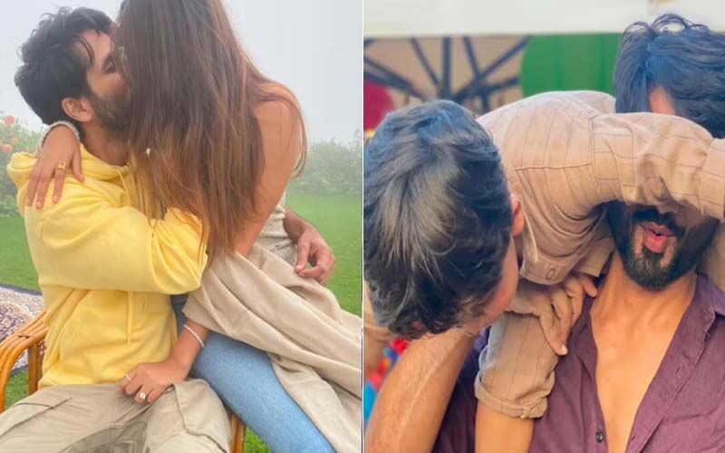 Shahid Kapoor And Mira Rajput Share A Passionate Kiss; Couple's Awwdorable Moments With Kids Misha And Zain Are Hard To Miss