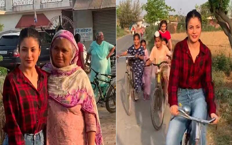 Shehnaaz Gill Gives A Tour Of Her Village In Punjab, Rides Bicycle With Kids, Dances With Family Members To Dhol Beats And More -WATCH VIDEO