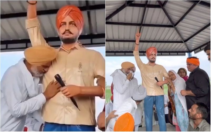 Sidhu Moose Wala’s Father Breaks Down As He Unveils Late Singer’s 6.5 Ft Statue: 'Can't Bear To See Son As Statue At 28'