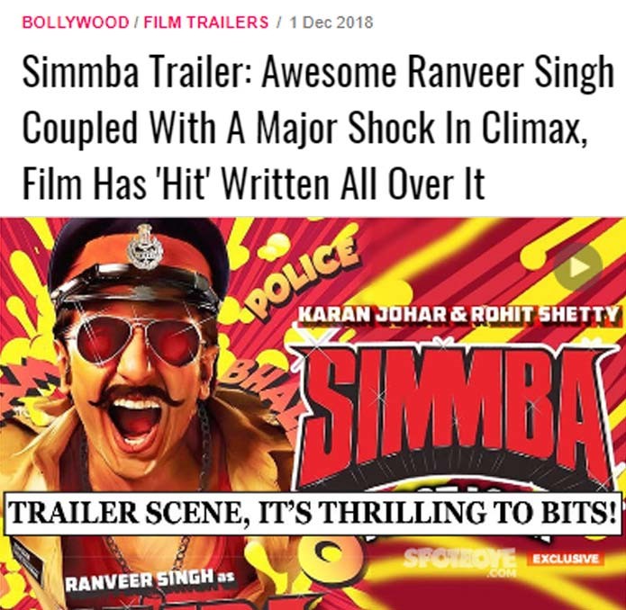 Simmba Trailer
