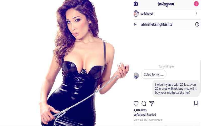 Man Offers 20 Lakh To Sofia Hayat For Spending A Night. Here's What She Blasted In Reply...