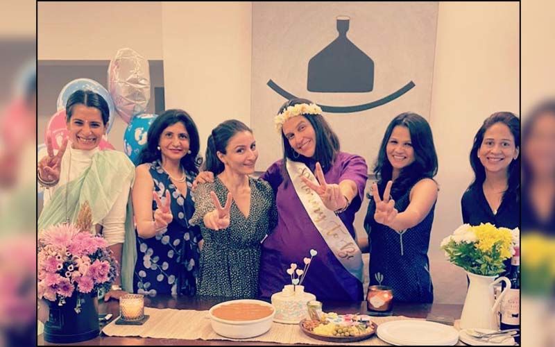 Neha Dhupia Gives A Glimpse Of Her 'Surprise' Baby Shower With Angad Bedi, Soha Ali Khan And Daughter Mehr; Says, 'Baby Mama Loved It'