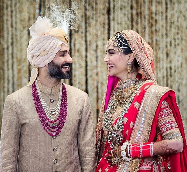 Sonam Kapoor With Anand Ahuja At Their Wedding