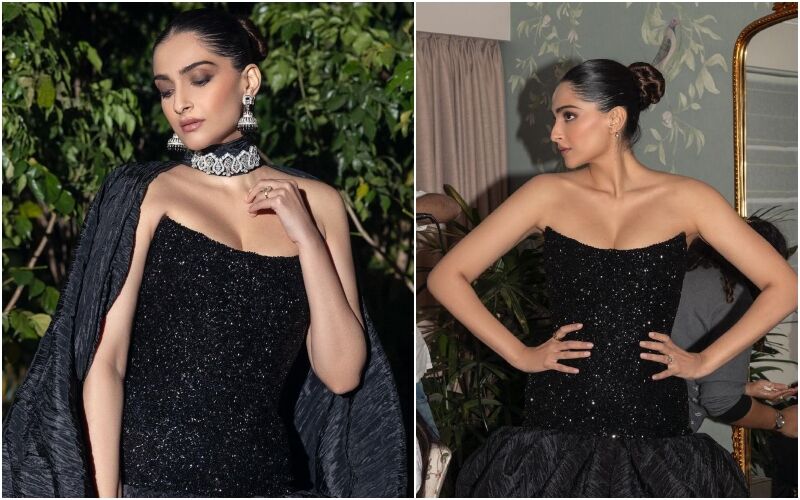 Sonam Kapoor Looks SMOKING HOT In This Stunning Black Gown At Anant ...